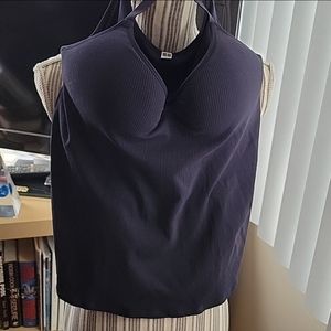 UNIQLO Cami Top w/built-in bra, Black XL